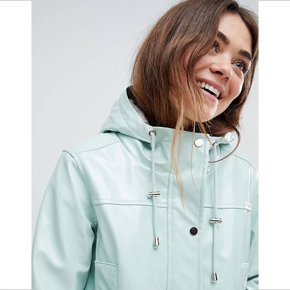 Borg High Shine Vinyl Rain Jacket